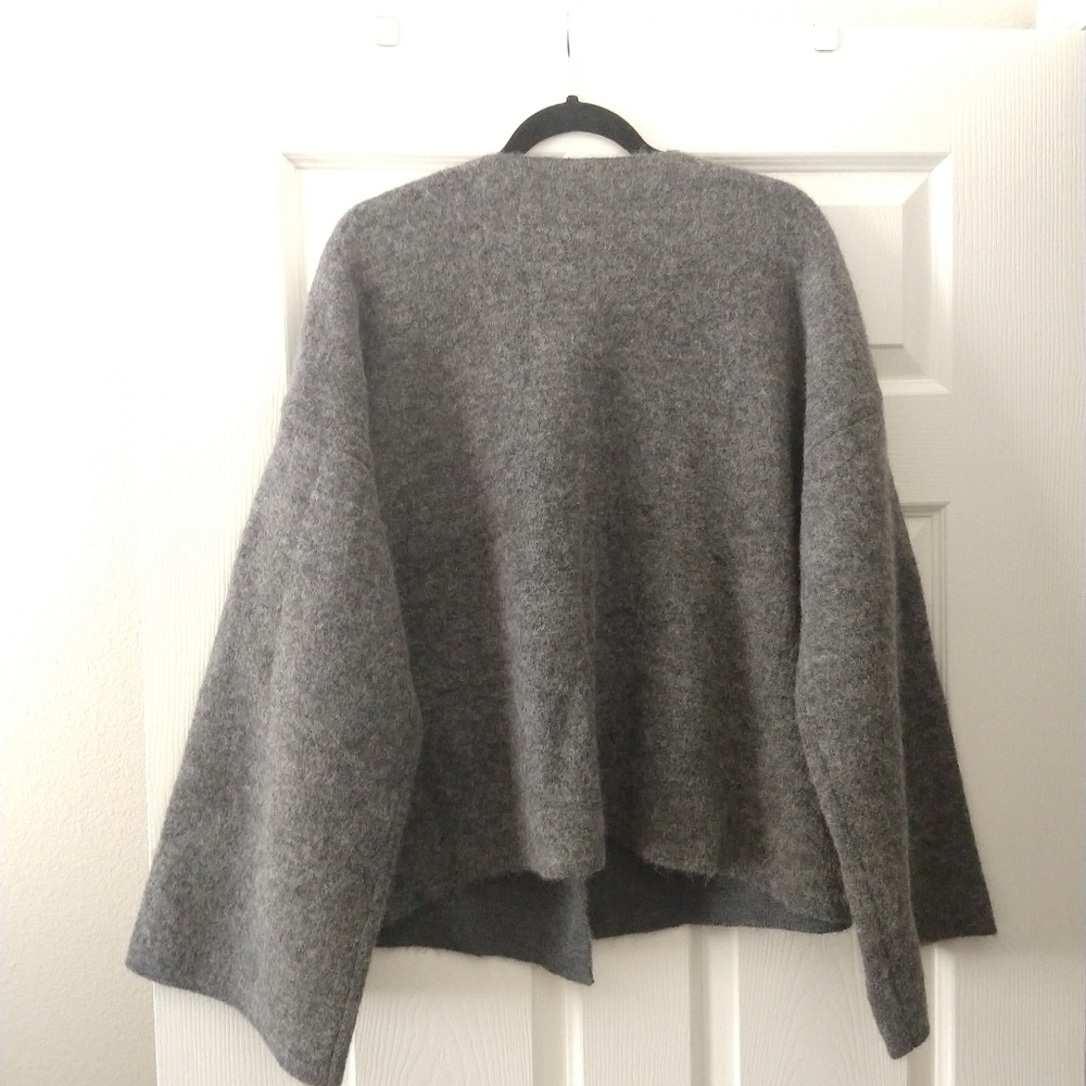J. Crew Double Breasted Collarless Coat - Picture 2 of 6
